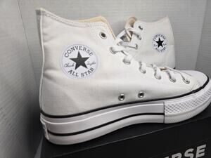 New Converse Chuck Taylor All Star Lift Hi Canvas Shoes (560846F) - White Size 9